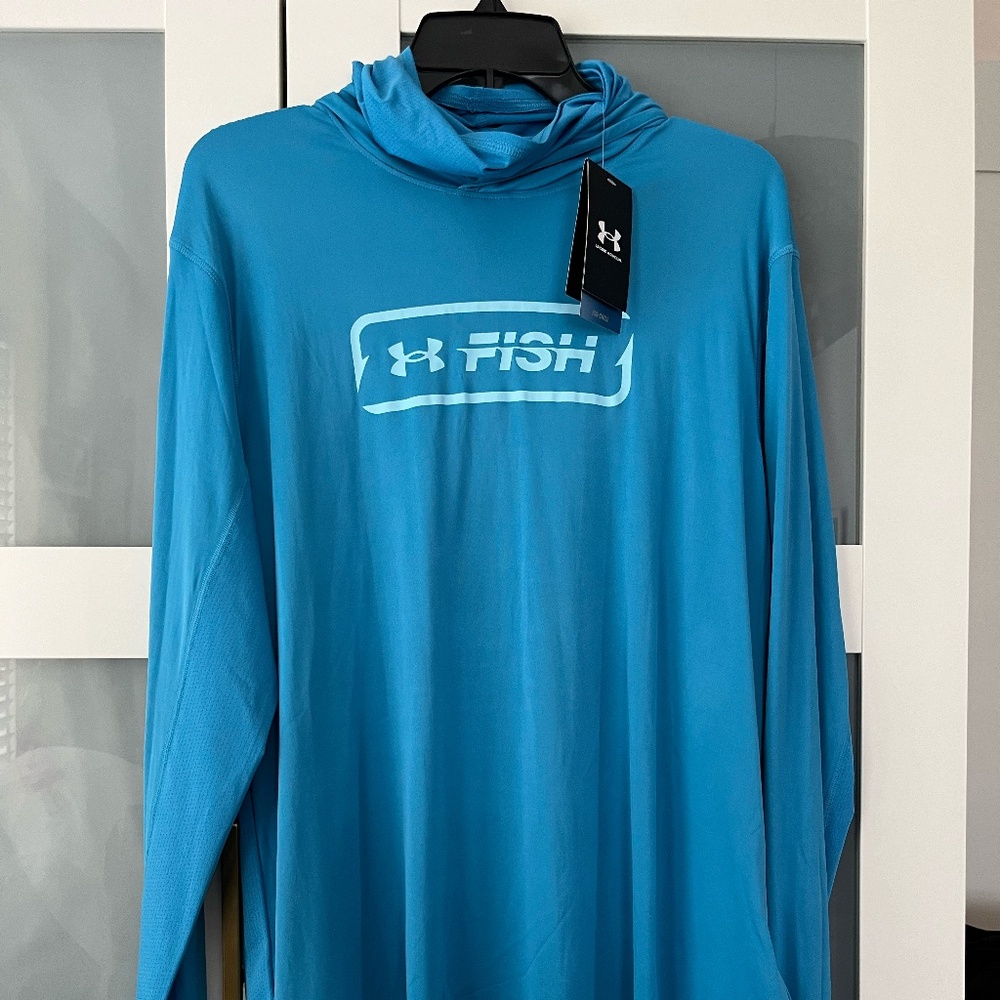 NEW Men's Under Armour Fish Pro Chill Ninja Hoodie